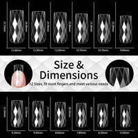 Ongles à Presser Flexibles Style Ballet Professionnels avec Pointes Amande Diamant 3D en ABS, Design Pré-conçu à Porter, Art Ongulaire Irrégulier