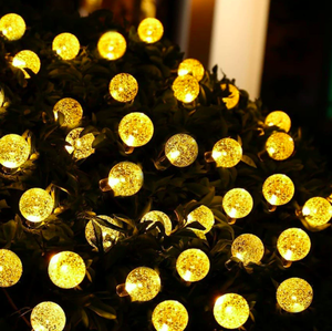 カラフルなLEDソーラーバブルビーズライトストリング防水屋外コートヤード装飾ライトフェスティバル用ガーデンアプリケーション - Product Image 3