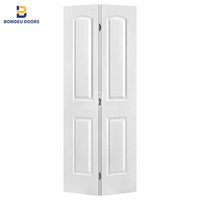 Porte pliante intérieure moderne, moulurée, peignable, avec apprêt blanc, décorative, insonorisée, gain de place, pour garde-manger et buanderie, à monter soi-même