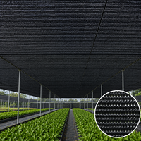 Filet d'ombrage en HDPE tricoté chaîne 50-240 GSM avec œillets renforcés, résistant aux UV, pour serres, fermes et pépinières