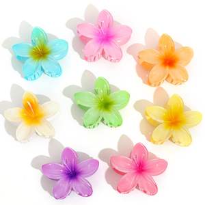 Lot de 3 pinces à cheveux motif fleur, accessoire de beauté pour femme et fille, idéal pour l'été et la plage, avec emballage cadeau - Product Image 1