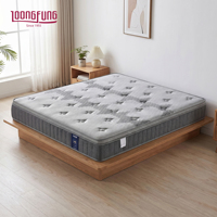 Matelas hybride en tissu tricoté de qualité supérieure LOONGFUNG, mousse à mémoire de forme en gel, ressorts ensachés 5 zones, matelas en boîte pour la maison et l'hôtel OEM/ODM