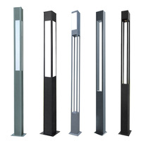 Lampadaire de jardin extérieur en laiton, LED blanc chaud, abat-jour en verre, IP66, AC 220V, 2700K, garantie 10 ans, détecteur de mouvement, alimenté par énergie solaire