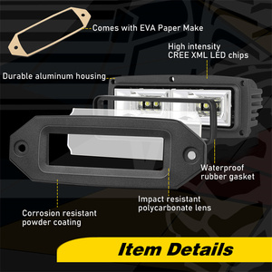 Couleur ambre ou blanche 2 pièces 80W pare-chocs encastré grand angle de faisceau d'inondation camion mini voiture lumière LED Pod - Product Image 3