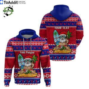 PURE Custom Christmas Guam <span class=keywords><strong>Felis</strong></span> Pasgua Island Hoodies Color Tattoo Manga larga Pullover Hoodie con bolsillo Hombres Top Hoodies - Product Image 1