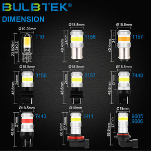 Bulbtek W3-COB-T10-W Светодиодная лампа 1 год гарантии Высокая мощность cob Светодиодная лампа галогенная Размер <span class=keywords><strong>w10w</strong></span> t10 автомобильная светодиодная лампа - Product Image 6