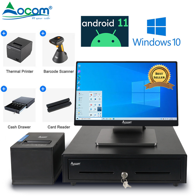 Pos Rulosu Caisse Enregistreuse Inventory Management Shop Sale Cash Drawer Barcode Scanner All-In-One Pos Pc Computer