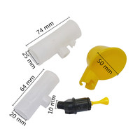 Abreuvoir automatique en plastique pour poulets avec connecteur en T de 20 mm/25 mm, abreuvoir suspendu pour volailles, abreuvoir à eau pour poulets