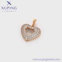 X000864170 Xuping Bijoux Vente en gros Plaqué or 18 carats Pendentif Love Iced Out Big Heart pour collier