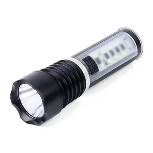Lampe torche de sécurité de voiture d'urgence alimentée par batterie 18650 lampe de poche LED multifonction avec lumière latérale
