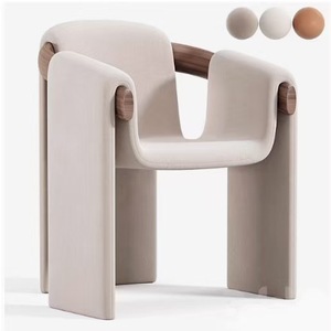 Fauteuil lounge minimaliste scandinave en bois et cuir <span class=keywords><strong>vintage</strong></span> Fauteuil d'appoint ergonomique et confortable d'hôtel pour la maison et les meubles de maison - Product Image 5