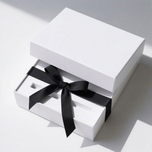Caja de Embalaje de Lujo con Tapa y Base Hechas a Mano con Estampado de Lámina Dorada de Moda Europea FX, Cajas Personalizadas para Ropa con Cinta - Product Image 2