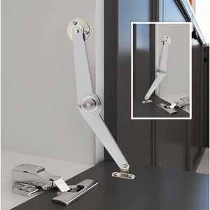 Barre de support pliable de 9 pouces et 5 pouces en fer chromé pour porte d'armoire, connecteur de meuble - Product Image 3