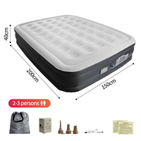 Matelas Gonflable Automatique Haut de Gamme avec Pompe Intégrée pour Camping, Randonnée et Hôtels – Taille Queen, en PVC Floqué