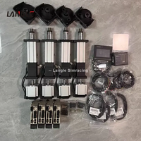 Kit de Movimiento de 4 Ejes Personalizado con Cilindros Eléctricos de 60mm/100mm/150mm y 4DOF para Simulador de Conducción de Juegos, Cabina Negra