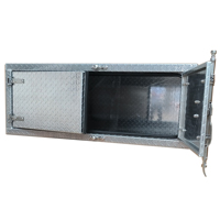 Boîte à outils de camion de dessous de caisse en aluminium de bande de roulement de diamant de double porte de produits d'autoroute avec Camlock