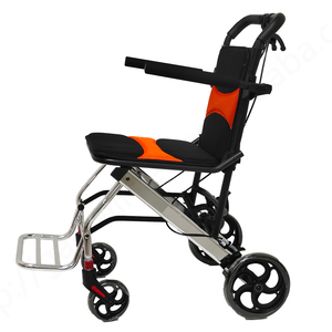 Silla de ruedas de avión manual de aleación de aluminio portátil de viaje plegable ultra súper ligera - Product Image 1