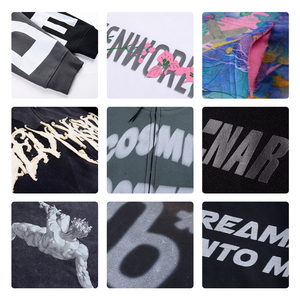 เสื้อยืดฮิปฮอปทรงหลวมสำหรับผู้ชาย ผ้าฝ้ายคุณภาพสูง 100% เนื้อหนา ทนทาน ไม่เป็นขุย ระบายอากาศได้ดี ปรับแต่งได้ - Product Image 5