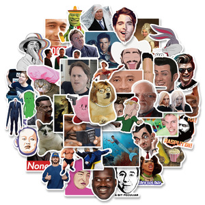50PCS Creative funny emotions for teens skateboard frigo notebook meme stickers what you meme - Product Image 5