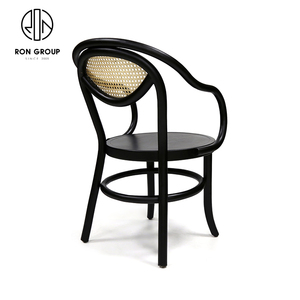 Forniture per ristoranti home hotel wedding usato poltrona in rattan di legno curvato di colore nero - Product Image 2