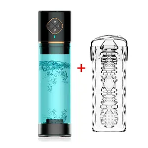 Water Bath Penis Pump Penis Enlargement Pumps Sex Toys For Men Vacuum Masturbator Automatic Rechargeable Penis Extender Trainer