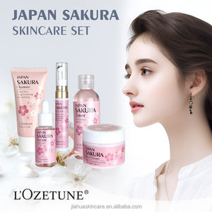 Set Perawatan Kulit Sakura Jepang Terbaik, Set Perawatan Kulit Sakura 5 Pcs untuk Kulit Kering, Produk Perawatan Wajah untuk Set Profesional - Product Image 2