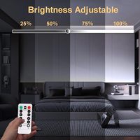Bande lumineuse d'intérieur Minuterie à distance Flexible Dimmable Cabinet Éclairage Étagères Sous Comptoir Placard Alimenté par Batterie Bande Lumineuse Led