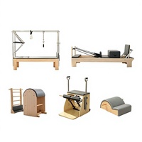 Correcteur de Pilates en bois d'érable et acier à ressorts, ensemble cinq pièces : Ladder Barrel, Step Chair, pour la maison, le yoga, le sport et le fitness, version améliorée