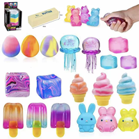 Schylling Nee Nice Cube Sensory Nice-Sicle, cube sensoriel anti-stress, anti-anxiété, objet à presser pour la concentration et les personnes atteintes de TDAH, en peluche