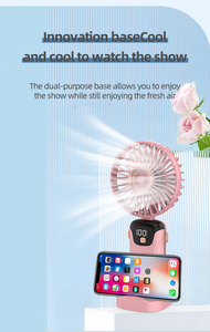 Ventilador Portátil de Mano N15 para Viajes y Actividades al Aire Libre, Plegable, con Pantalla Digital y USB - Product Image 6