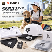 Casquette personnalisée 5 panneaux Performance Rope Hat avec logo en patch PVC perforé au laser, respirante et résistante à l'eau, pour articles promotionnels de marque animale