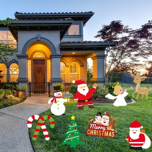 Jiupeng Eco-Friendly Outdoor Christmas Yard Signs 4mm PP Material Holiday <b>Winter</b> <b>Decorations</b> Lawn Sign Board - Product Image 5