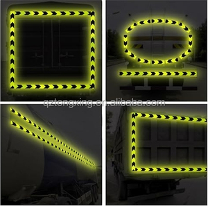 An toàn phản chiếu cao màu đỏ và trắng DOT-C2 khả năng hiển thị cao băng phản chiếu cho xe tải và đường mũi tên đầy màu sắc cảnh báo an toàn - Product Image 5