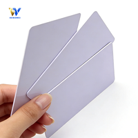Carte PVC blanche vierge étanche CR80 F08 13,56 MHz, mini-étiquette, carte d'identité par sublimation pour carte de membre thermique, hôtel