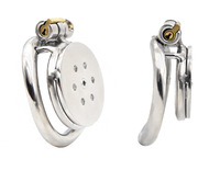 Anneau de chasteté plat en acier inoxydable pour hommes, 40 mm, 45 mm, 50 mm, avec verrou anti-évasion, cage de chasteté, produit sexuel pour adultes