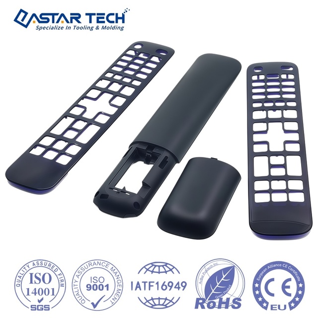 Custom High Precision Injection Molded TV Remote Control Plastic Housing & Button Components