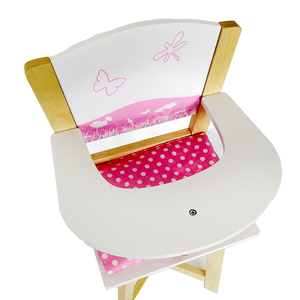 Meubles de poupée jeu de rôle éducation préscolaire <span class=keywords><strong>chaise</strong></span> <span class=keywords><strong>haute</strong></span> alimentation de bébé <span class=keywords><strong>chaise</strong></span> de poupée <span class=keywords><strong>en</strong></span> <span class=keywords><strong>bois</strong></span> - Product Image 2