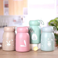 Vaso de Agua Creativo con Diseño de Conejito de Dibujos Animados, para Oficina, Negocios, 6 Grados, Vaso de Vidrio para Coche, Regalo, para Excursiones al Aire Libre