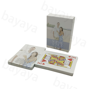 Cartes à jouer en papier de lin de haute qualité Conception personnalisée personnalisée Cadeaux de cé<span class=keywords><strong>l</strong></span>ébration en gros Collection commémorative - Product Image 6