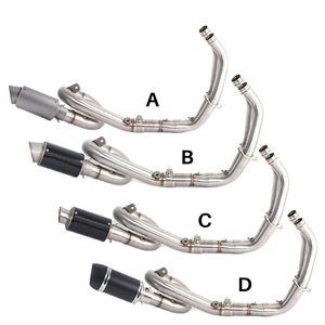 FZ-07 MT-07 выхлопных газов из углеродного волокна, выхлопная труба для мотоцикла, FZ07, MT07, <span class=keywords><strong>XSR</strong></span> 700, 2014-2017, выхлопная Передняя труба, глушитель, полная система - Product Image 2