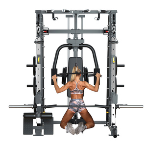 Attrezzatura Completa in Acciaio per Allenamento della Forza, Rack per Deep Squat, Panca per Sollevamento Pesi, Set Bilanciere e Smith Machine - Product Image 5