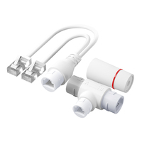 Adaptador de conector de cableado de red POE 2 en 1 100M 12V Ethernet PoE Splitter CCTV Sistema DE SEGURIDAD Cámara IP Rj45 Monitor de plástico