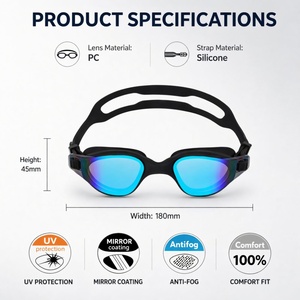 <span class=keywords><strong>Gafas</strong></span> <span class=keywords><strong>de</strong></span> Natación para Adultos XIALE Profesionales con <span class=keywords><strong>Espejo</strong></span>, Antivaho, Protección UV y Silicona a Prueba <span class=keywords><strong>de</strong></span> Fugas - Product Image 3