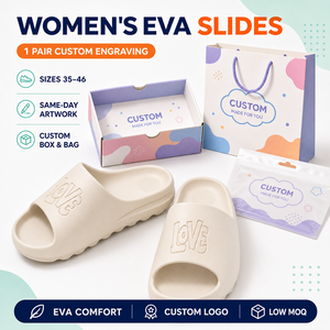 Claquettes pour femmes en <span class=keywords><strong>EVA</strong></span> kaki, personnalisables par gravure, pantoufles d'intérieur à semelle épaisse, sandales à bout ouvert, Chinelo Feminino Gravado LOVE, MOQ 1 paire, 35-46 - Product Image 1