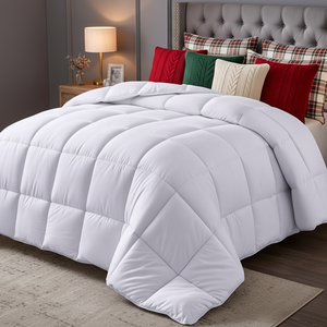 Edredón <span class=keywords><strong>Utopia</strong></span> <span class=keywords><strong>Bedding</strong></span> de 220x240 cm, Edredón Doble 100% Microfibra, Acolchado, Cálido y Agradable al Tacto (Blanco) - Product Image 5