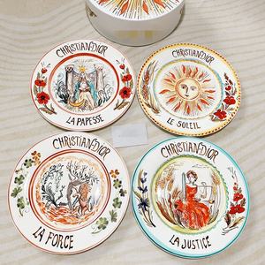 Service de table de luxe Royal Tarot Soleil Lune, 4 pièces, assiettes en porcelaine émaillée pour la maison, les mariages, les restaurants et les cadeaux - Product Image 1