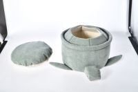 Lit pour animaux de compagnie en forme de tortue de mer, en velours côtelé doux, confortable, nid de sommeil pour chat