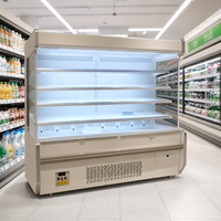 Vitrine réfrigérée ouverte multi-niveaux à rideau d'air pour supermarché, présentoir commercial pour légumes et fruits