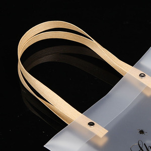 Sac fourre-tout transparent en PVC personnalisé sac de vêtements PP givré impression emballage en plastique épaissi petit sac cadeau de shopping - Product Image 3