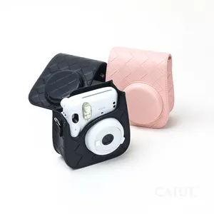 2022 nuovo arrivo borsa a tracolla da esterno impermeabile con motivo intrecciato per fotografia fujifilm instax mini 11 accessori per fotocamere